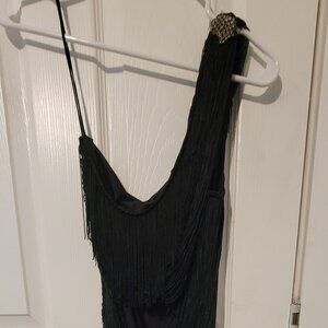 Black fringe dress